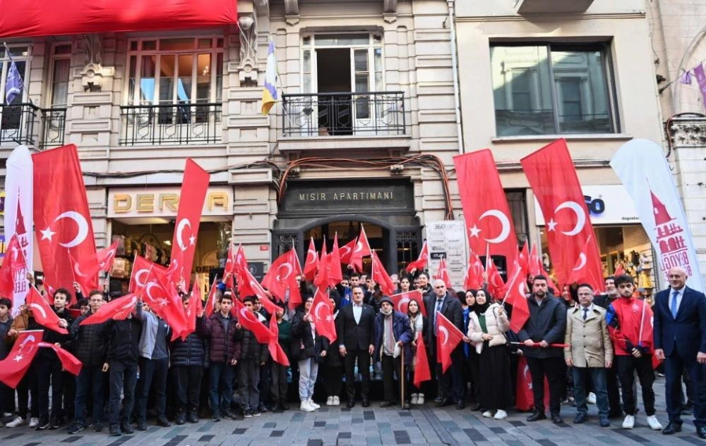 İstiklal Marşı Şairi Mehmet Akif Ersoy İstiklal Caddesi'nde Anıldı.