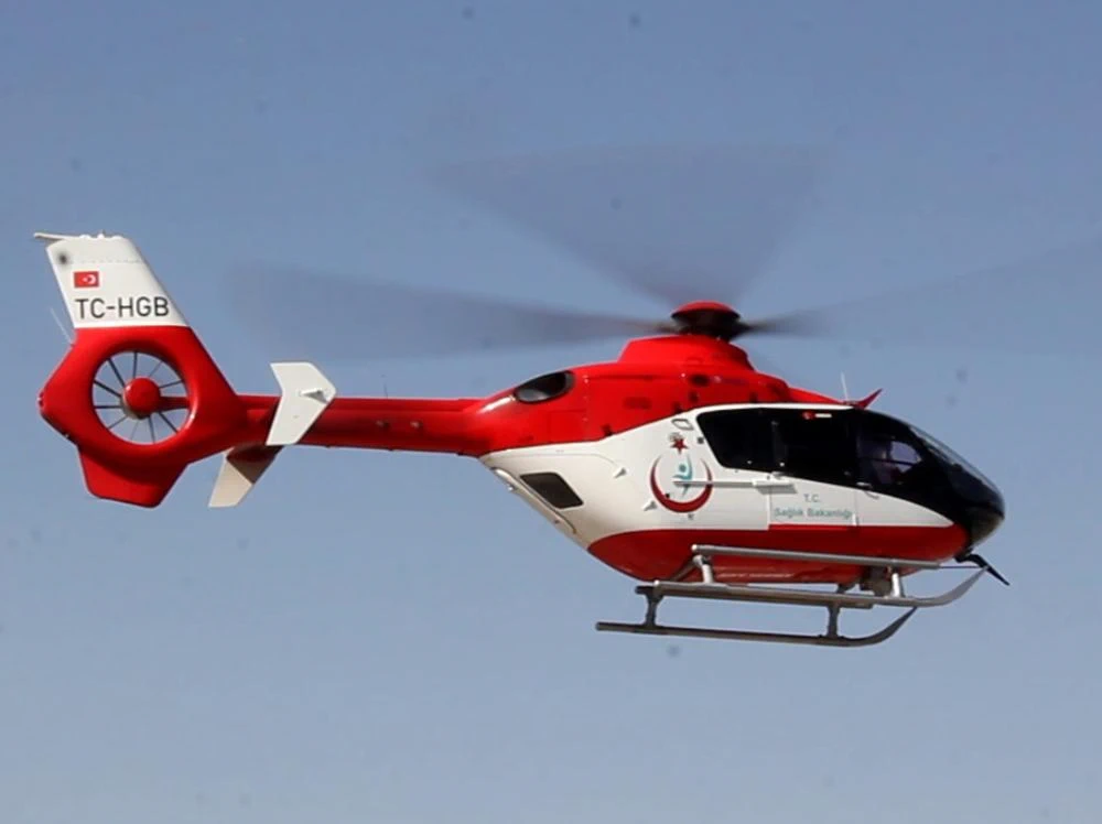 Hava Ambulansı Kalp Krizi geçiren hasta için havalandı