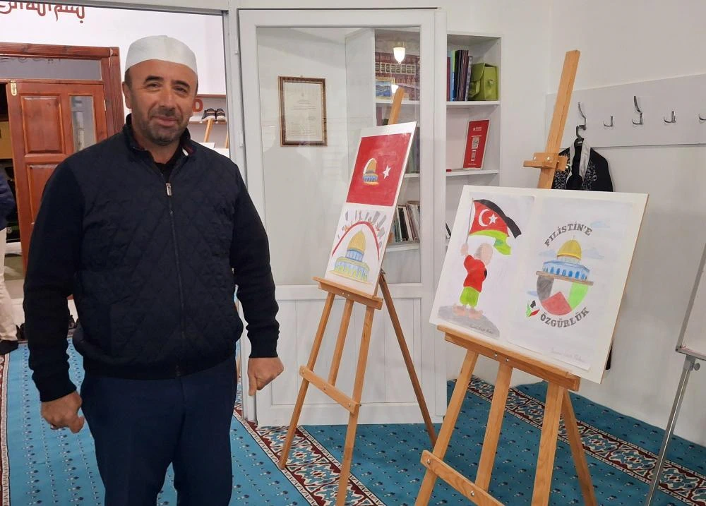 Beypazarı Müftülüğü'nden "Filistin ve Gazze Kan Ağlıyor" Resim Sergisi