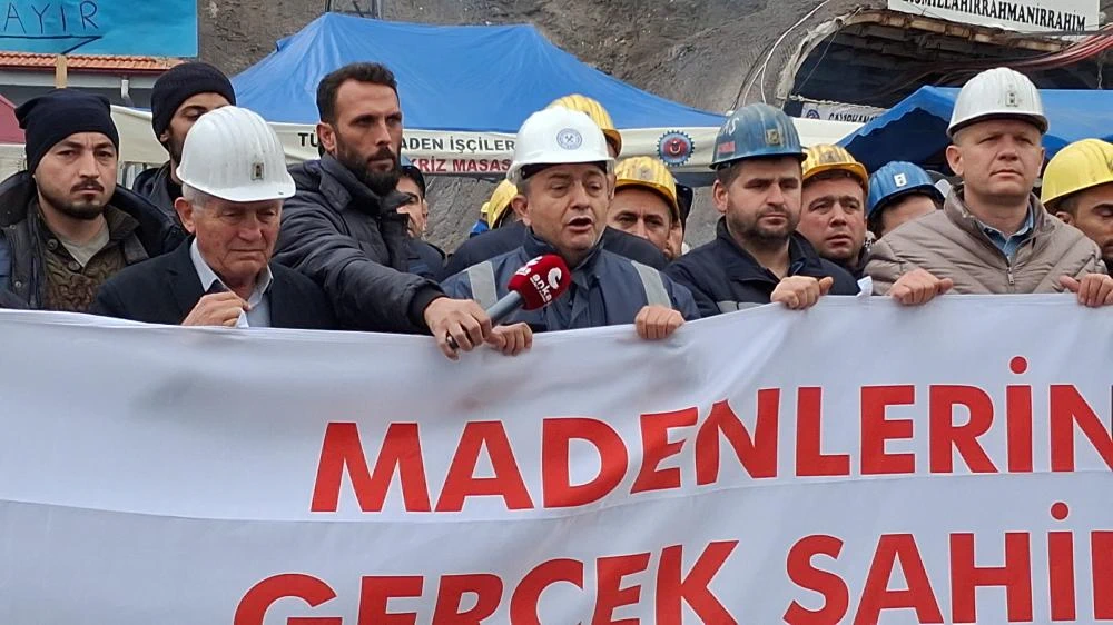 Türkiye Maden Mühendisleri Odası’da madencilerin eylemine destek verdi