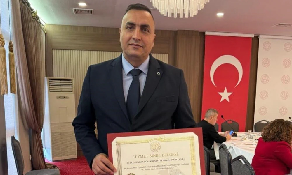 Adana Öğretmenevi'ne "A Sınıfı Hizmet Belgesi" Ödülü
