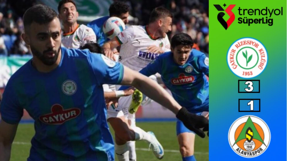 Çaykur Rizespor, Alanyaspor’u 3-1 Yenerek 3 Puanı Kaptı