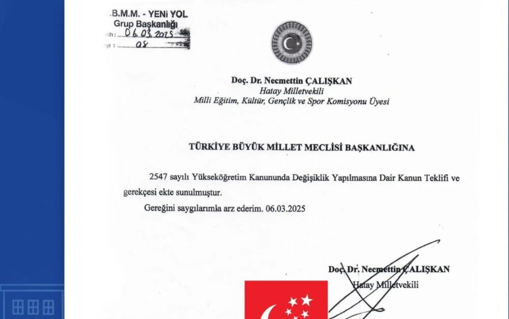 Milletvekili Necmettin Çalışkan’dan TBMM’ye "Öğrenci Affı" Teklifi