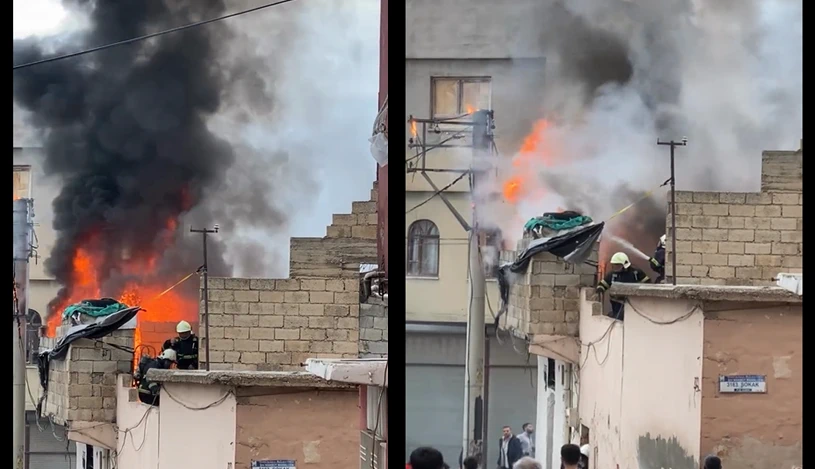Şanlıurfa’da Ayakkabı Atölyesinde Yangın Paniği