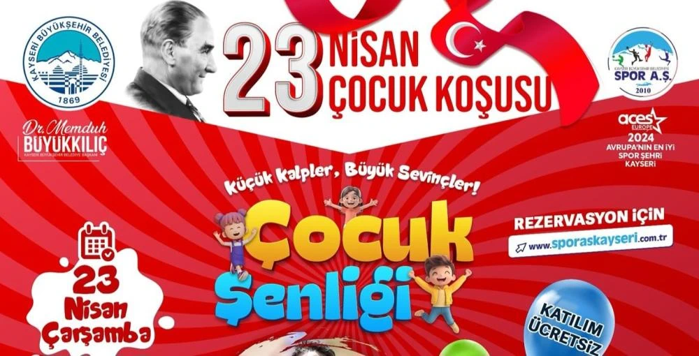 Kayseri’de 23 Nisan Şenliği: Millet Bahçesi Spor ve Kitapla Dolacak