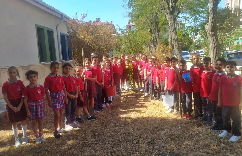 Gelibolu 26 Kasım İlkokulundan anlamlı etkinlik: Öğrenciler fidan diktiler