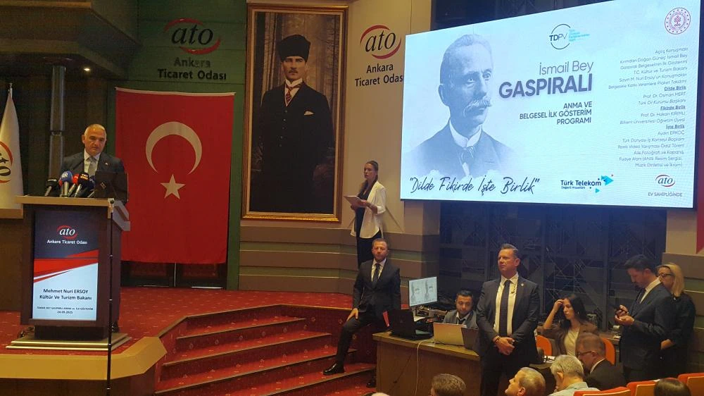 YAZAR VE DÜŞÜNÜR İSMAİL BEY GASPIRALI ANMA VE BELGESEL İLK GÖSTERİMİ PROGRAMI ANKARA\'DA GERÇEKLEŞTİRİLDİ