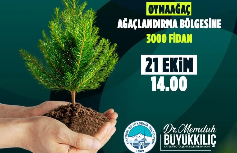 KAYSERİ BÜYÜKŞEHİR, 38 BİN FİDANI TOPRAKLA BULUŞTURUYOR